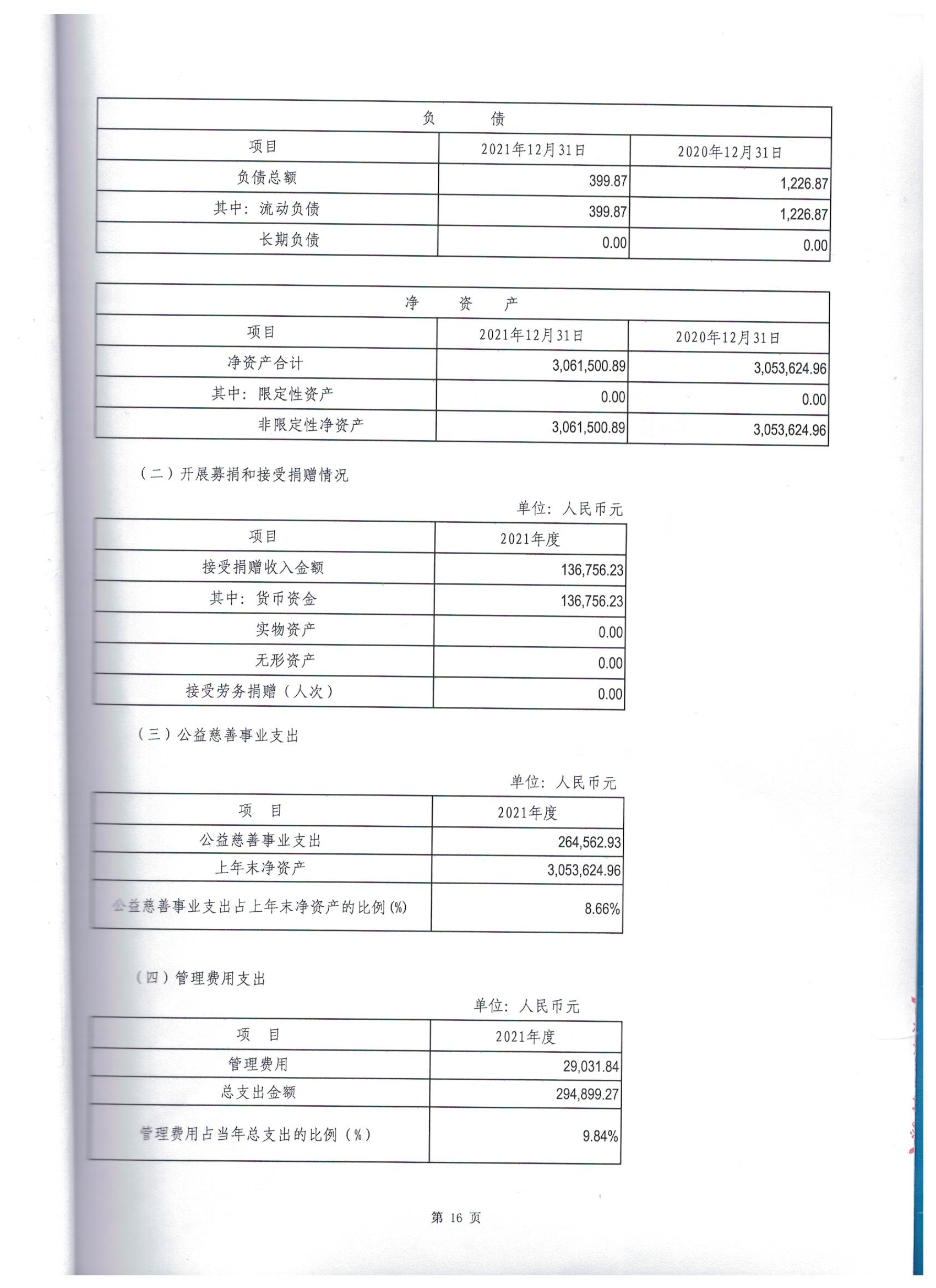 深圳市万仁公益基金会2021年度审计报告(图19)